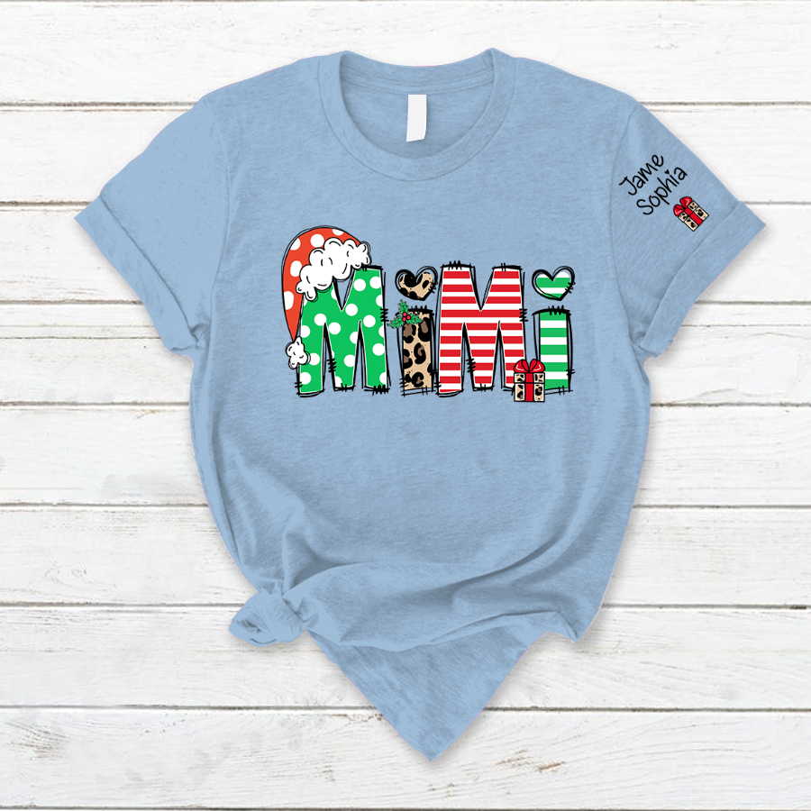 Lofaris Personalized Christmas Gift Mimi And Kids T-Shirt