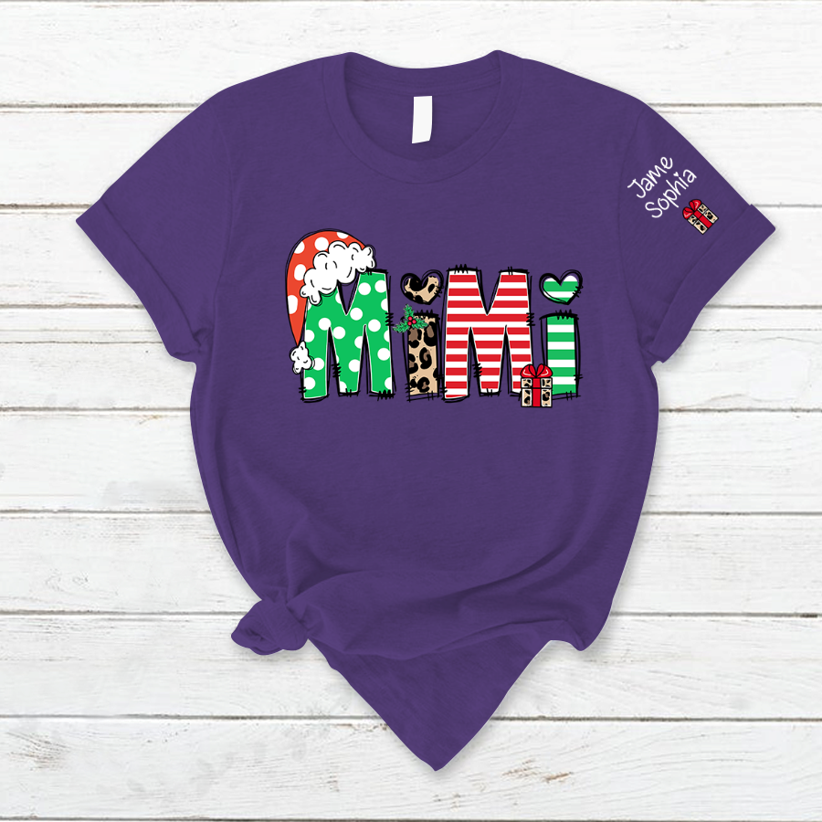 Lofaris Personalized Christmas Gift Mimi And Kids T-Shirt