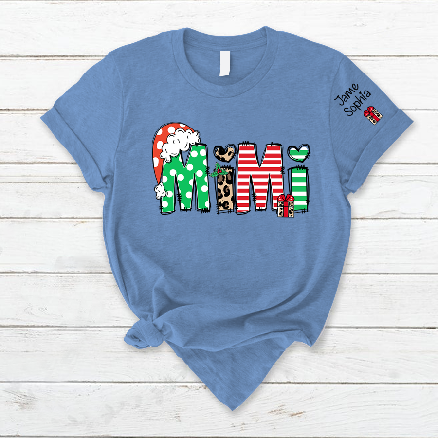 Lofaris Personalized Christmas Gift Mimi And Kids T-Shirt