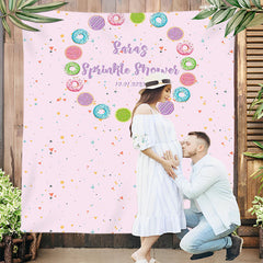 Lofaris Personalized Colored Doughnuts Baby Shower Backdrop