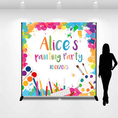 Lofaris Personalized Colorful Pigment Painting Party Backdrop