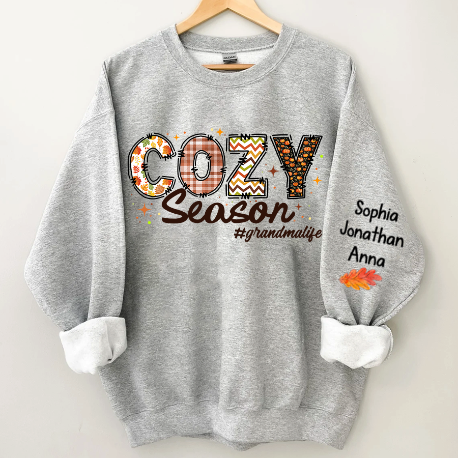 Lofaris Personalized Cozy Season Autumn Grandma Sweatshirt