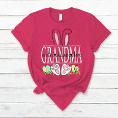 Lofaris Personalized Cute Grandma Easter Eggs Kids T-Shirt