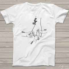 Lofaris Personalized Dad And Kids Hands Fathers Day T - Shirt