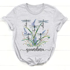 Lofaris Personalized Dragonfly Nana and Kids Family T-Shirt