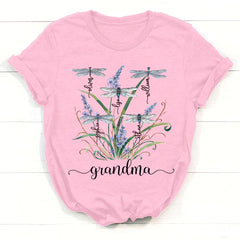 Lofaris Personalized Dragonfly Nana and Kids Family T-Shirt
