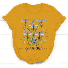 Lofaris Personalized Dragonfly Nana and Kids Family T-Shirt