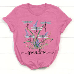 Lofaris Personalized Dragonfly Nana and Kids Family T-Shirt