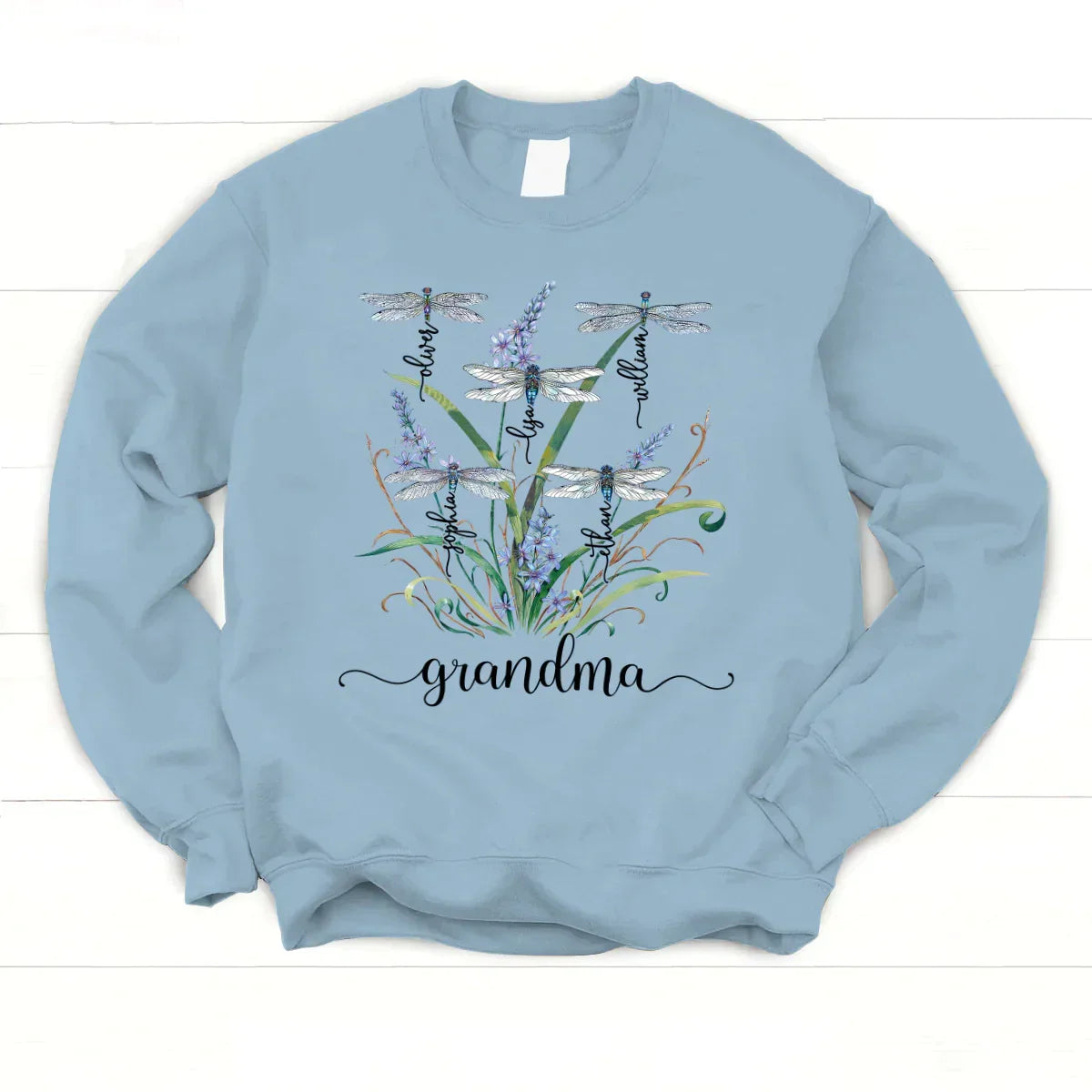 Lofaris Personalized Dragonfly Weeds Sweet Family Sweatshirt