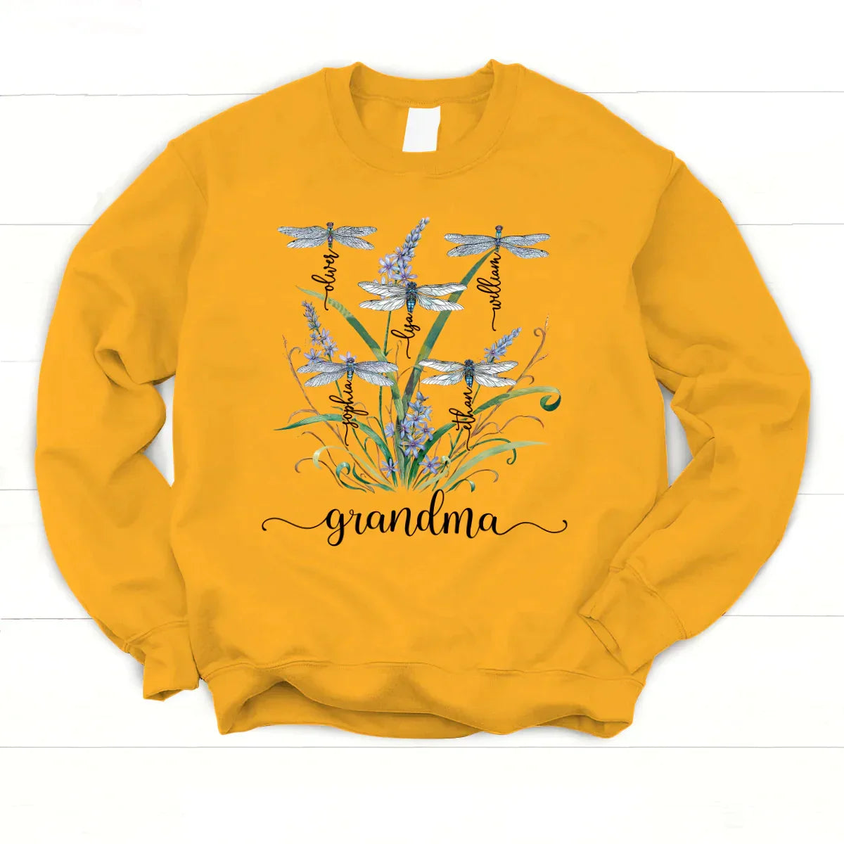 Lofaris Personalized Dragonfly Weeds Sweet Family Sweatshirt