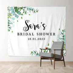 Lofaris Personalized Eucalyptus Greenery Bridal Shower Backdrop