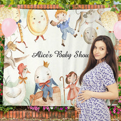 Lofaris Personalized Fairy Tale Kids Baby Shower Backdrop