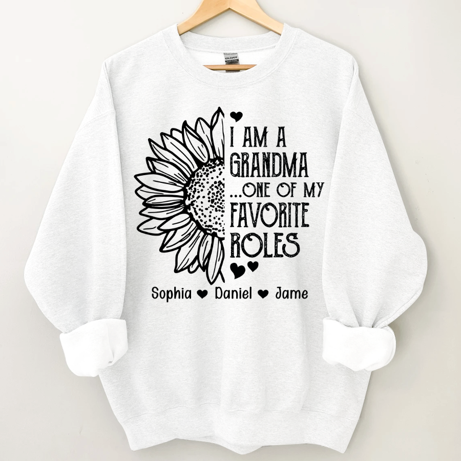 Lofaris Personalized Favorite Roles Grandma Kids Sweatshirt