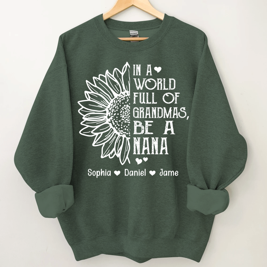 Lofaris Personalized Favorite Roles Grandma Kids Sweatshirt