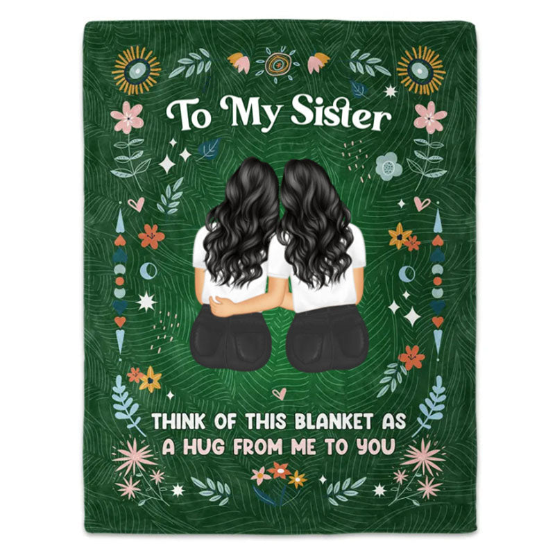 Lofaris Personalized Fleece Blanket For Sisters Gift