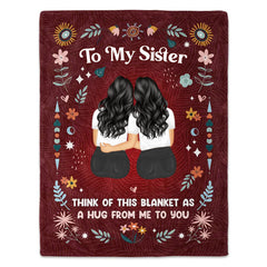 Lofaris Personalized Fleece Blanket For Sisters Gift