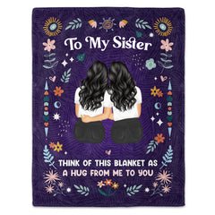 Lofaris Personalized Fleece Blanket For Sisters Gift