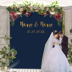 Lofaris Personalized Floral Engagement Backdrop for Party