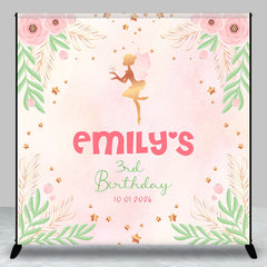 Lofaris Personalized Floral Fairy Star 3rd Birthday Backdrop