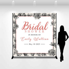Lofaris Personalized Floral Handpaint Bridal Shower Backdrop