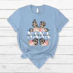 Lofaris Personalized Flower Leopard Bunny Nana Easter T-Shirt