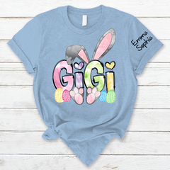 Lofaris Personalized Gigi Bunny Kids Easter Day T-Shirt