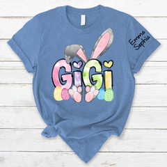 Lofaris Personalized Gigi Bunny Kids Easter Day T-Shirt