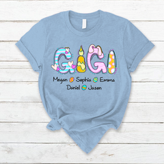 Lofaris Personalized Gigi Candle Eggs Easter Shirt T-Shirt