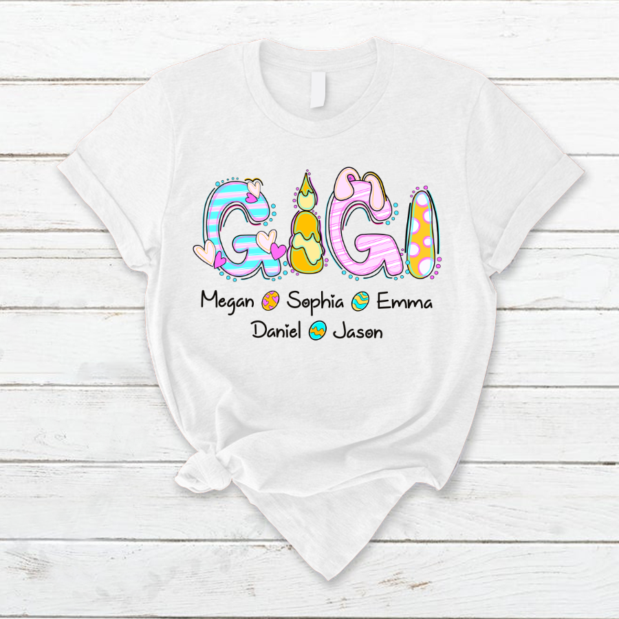 Lofaris Personalized Gigi Candle Eggs Easter Shirt T-Shirt