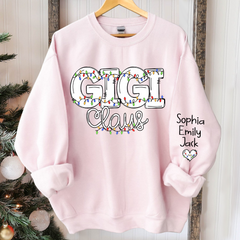Lofaris Personalized Gigi Claus Light Christmas Sweatshirt
