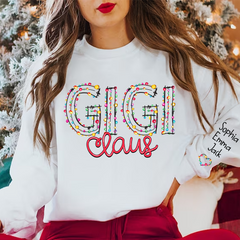 Lofaris Personalized Gigi Claus Merry Christmas Sweatshirt