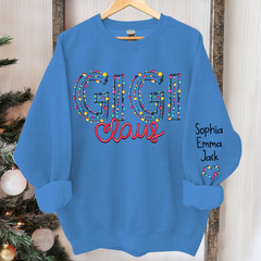 Lofaris Personalized Gigi Claus Merry Christmas Sweatshirt