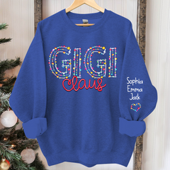 Lofaris Personalized Gigi Claus Merry Christmas Sweatshirt
