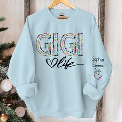 Lofaris Personalized Gigi Grandkids Merry Christmas Sweatshirt