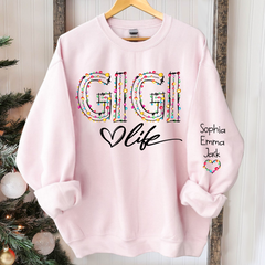 Lofaris Personalized Gigi Grandkids Merry Christmas Sweatshirt