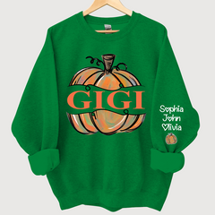 Lofaris Personalized Gigi Pumpkins Painted Autumn Sweatshirt