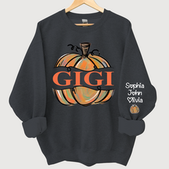 Lofaris Personalized Gigi Pumpkins Painted Autumn Sweatshirt