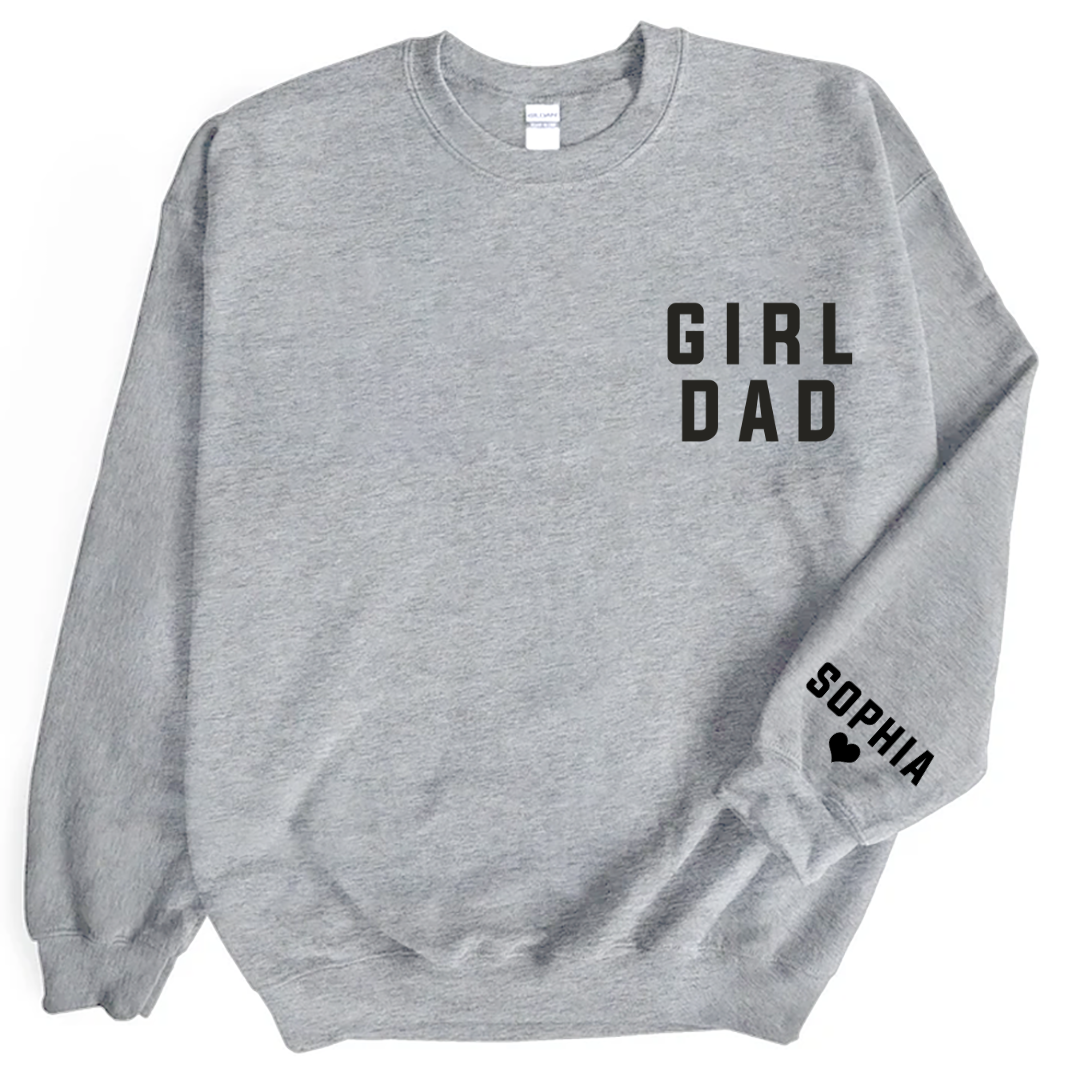Lofaris Personalized Girl Dad Love Daughter Gift Sweatshirt