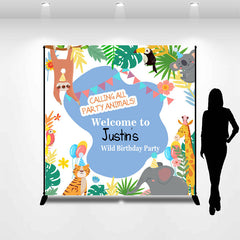 Lofaris Personalized Go Wild Safari Kids Birthday Backdrop