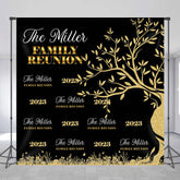 Lofaris Personalized Gold Tree Repeat Family Reunion Backdrop