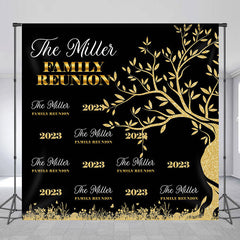 Lofaris Personalized Gold Tree Repeat Family Reunion Backdrop