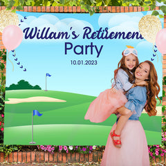 Lofaris Personalized Golf Birthday Backdrop Decor