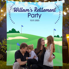 Lofaris Personalized Golf Birthday Backdrop Decor