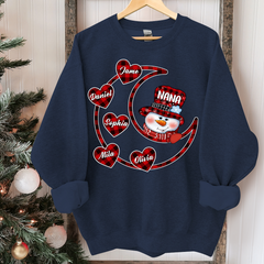 Lofaris Personalized Grandma And Grandkids Moon Sweatshirt