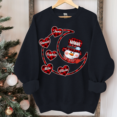 Lofaris Personalized Grandma And Grandkids Moon Sweatshirt