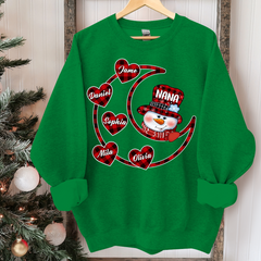 Lofaris Personalized Grandma And Grandkids Moon Sweatshirt