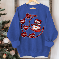 Lofaris Personalized Grandma And Grandkids Moon Sweatshirt