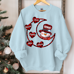Lofaris Personalized Grandma And Grandkids Moon Sweatshirt