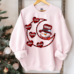 Lofaris Personalized Grandma And Grandkids Moon Sweatshirt
