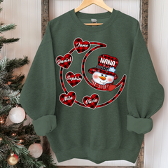 Lofaris Personalized Grandma And Grandkids Moon Sweatshirt